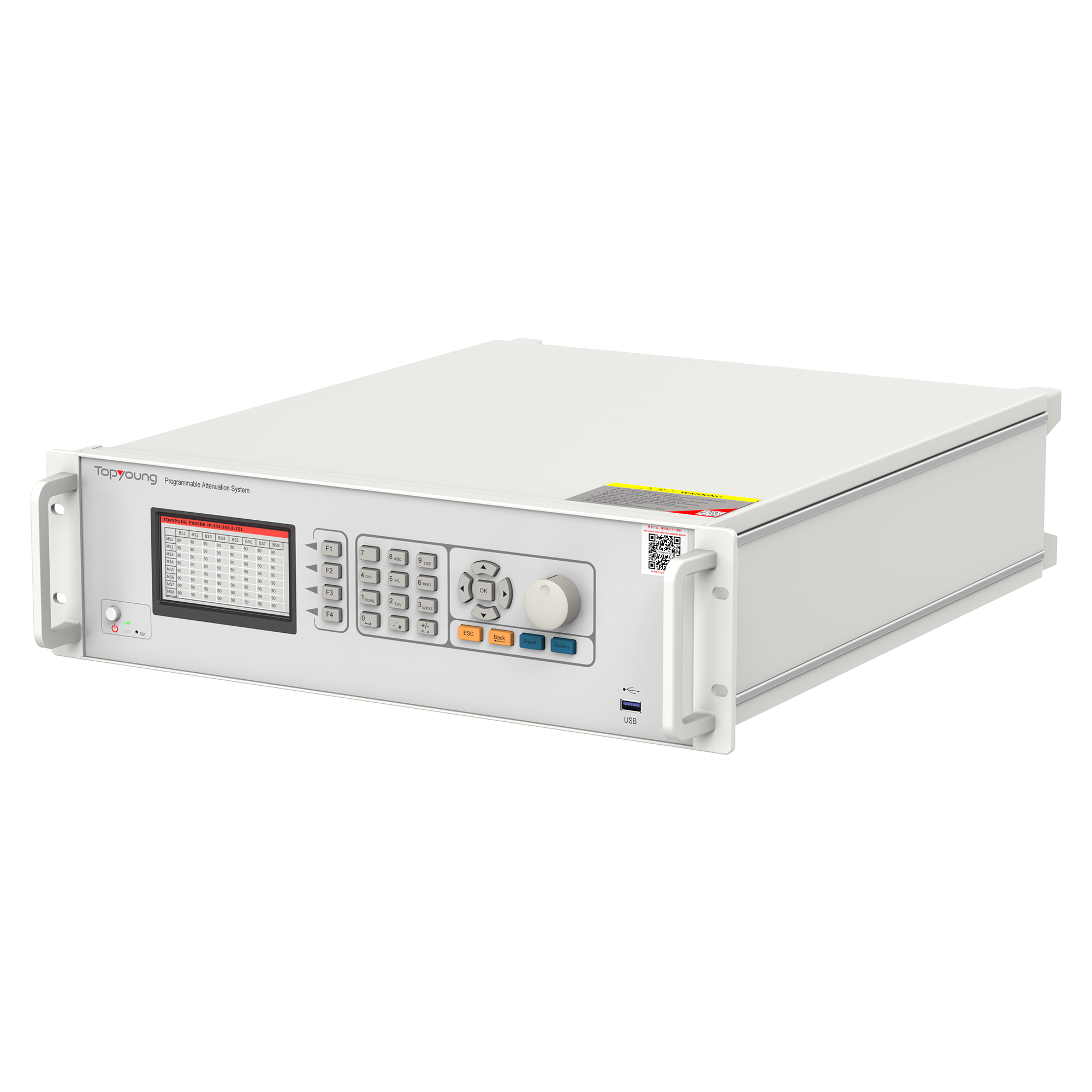 Rack-mounting Programmable Attenuation System